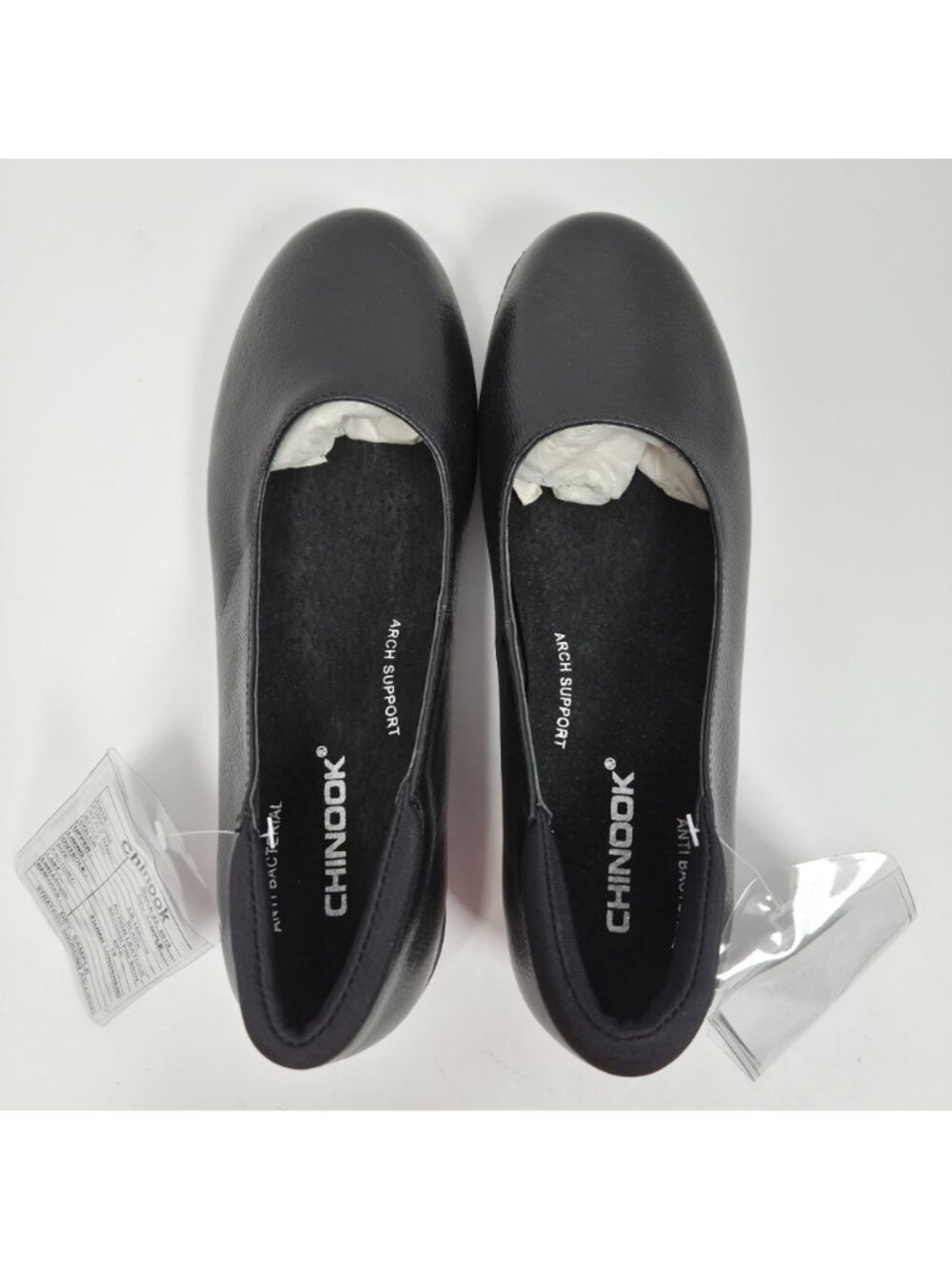 Chinook Women's Black Leather Slip-On Shoes US Size 7 NWT - Picture 6 of 8